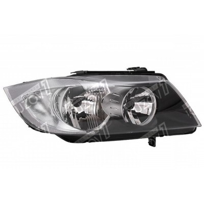 Передняя фара (правая) Zkw-Type, Черная DEPO для BMW 3 (E90 / E91) 2005-2008 - фото